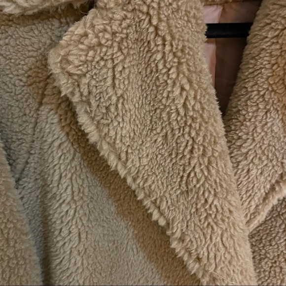 Double Breasted Teddy Coat, Notched Collar, Button Cuff, 2 pockets, Ov… - Picture 8 of 12